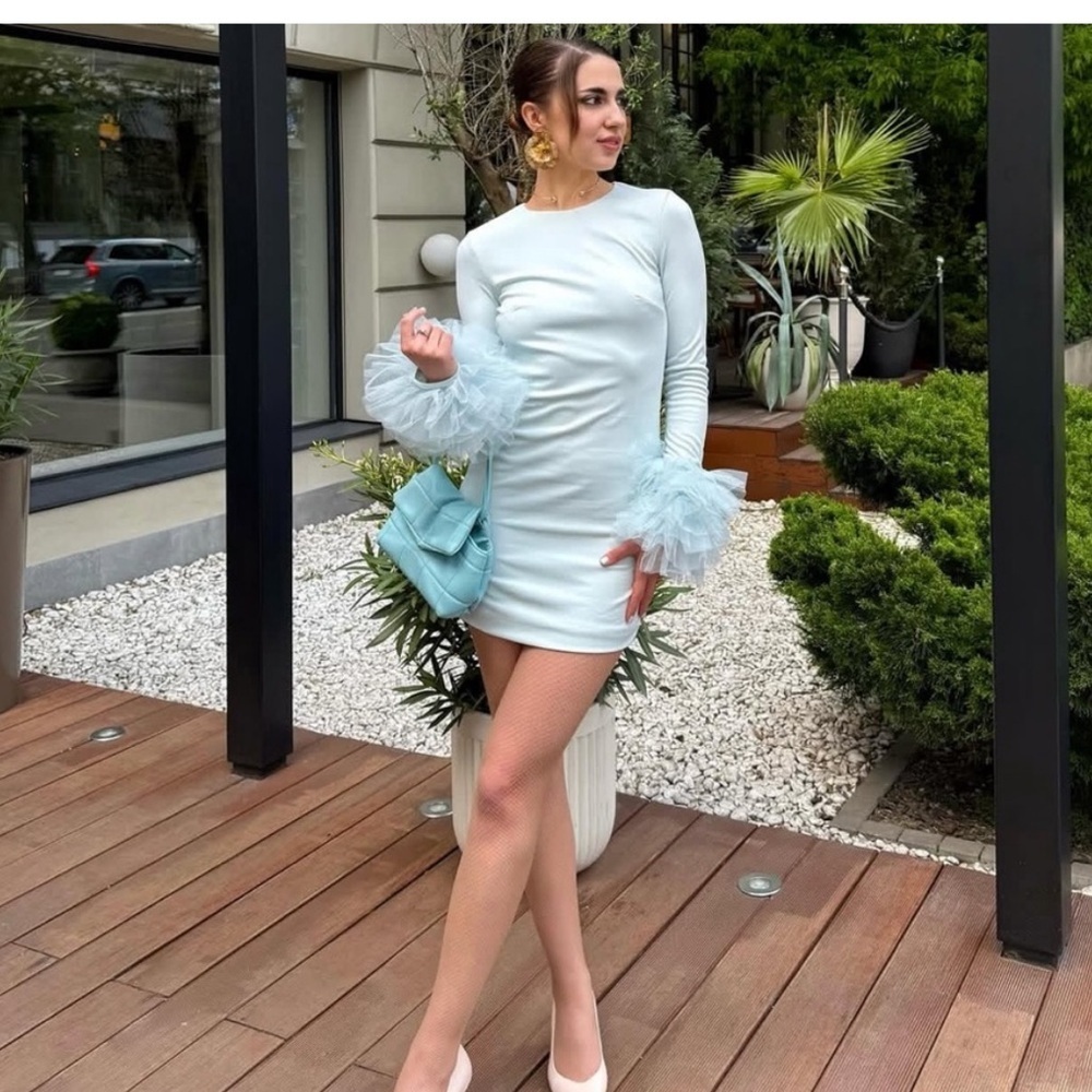 VIRAL NEW ZARA 2025 COLLECTION TULLE CUFF MINI DRESS SIZE M
🚨NO DISCOUNT - Picture 9 of 14